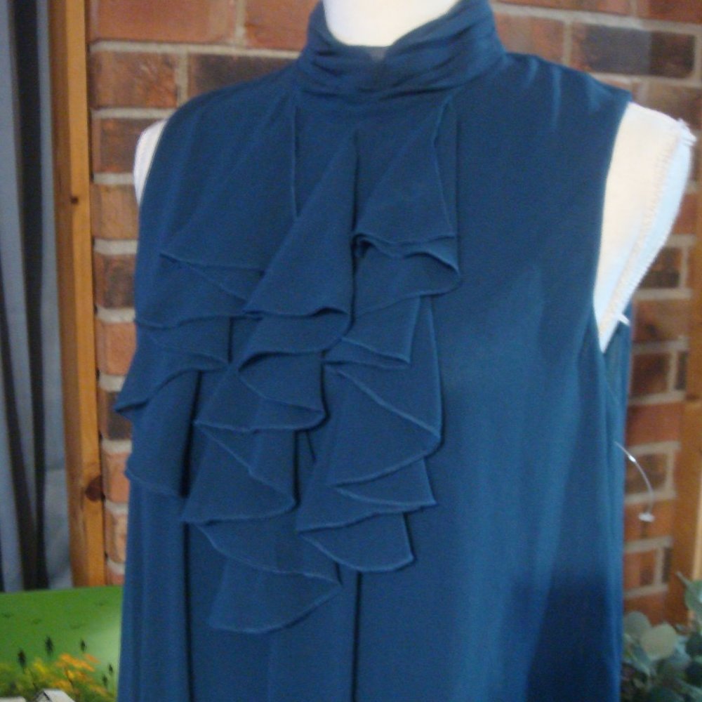 Sinequanone Ruffle Front Drop Waist Sleeveless Dress 10